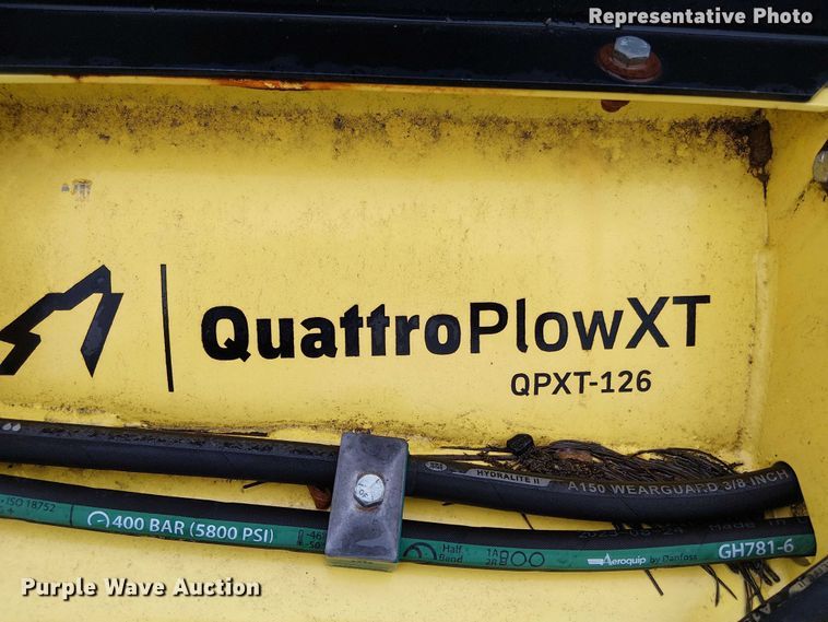 image for item EV5282 Quattro Plow XT QPXT-126 skid steer snow pusher