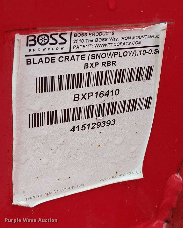 image for item EV5283 Boss skid steer snow pusher