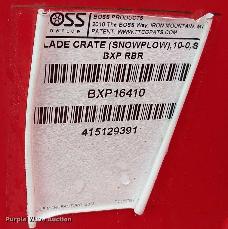 image for item EV5284 Boss skid steer snow pusher