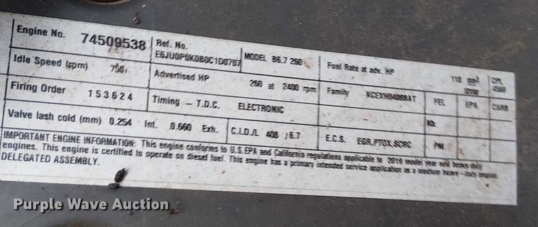 image for item EV5285 2020 Kenworth T370 hook lift truck