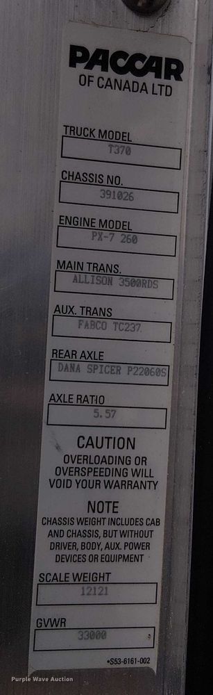 image for item EV5285 2020 Kenworth T370 hook lift truck