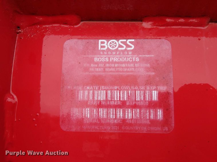 image for item EV5289 Boss skid steer snow pusher