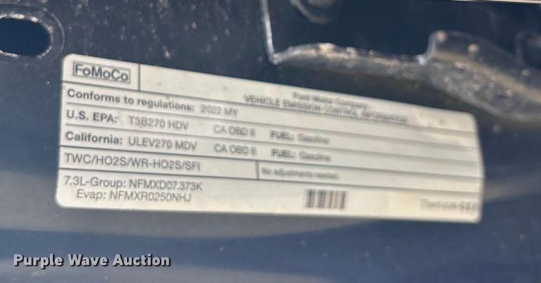 image for item EV5308 2022 Ford F350 Super Duty SuperCab pickup truck