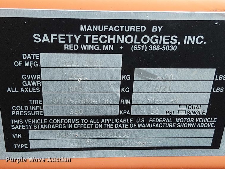 image for item EV5323 (2) Safety Technologies Inc. AF-76X auto flagger trailers