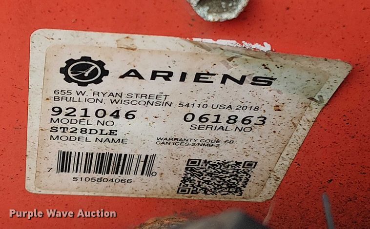 image for item EV5335 (4) Ariens snow blowers