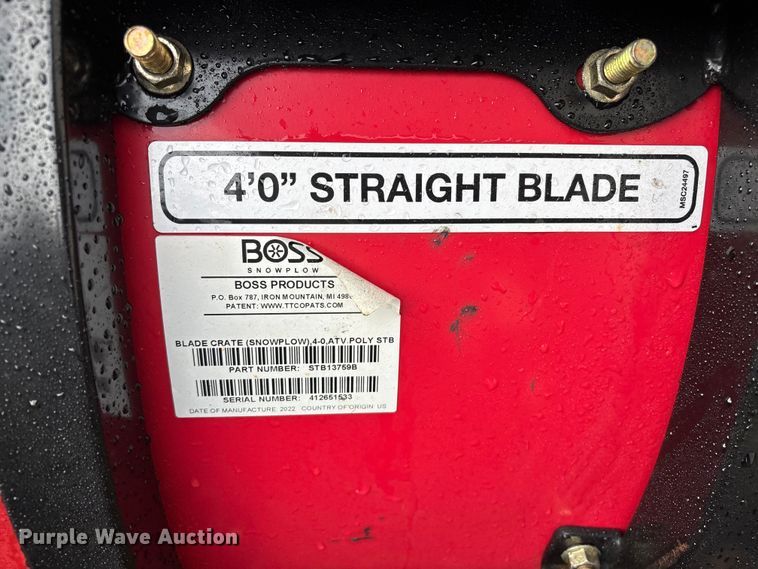 image for item EV5337 2022 Boss Snowrator snow pusher