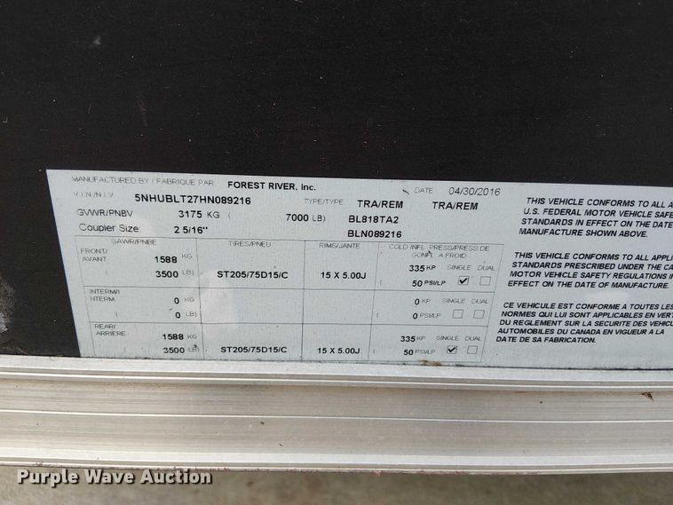 image for item EV5340 2017 Cargo Mate Blazer enclosed cargo trailer