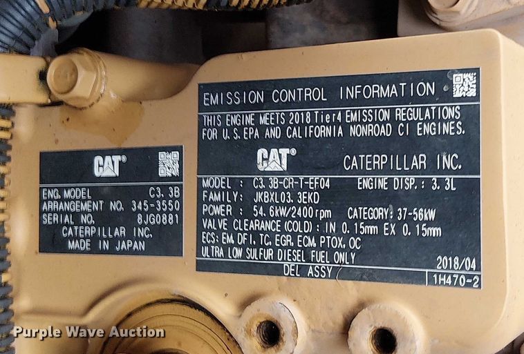 image for item EV5343 2018 Caterpillar 262D skid steer loader