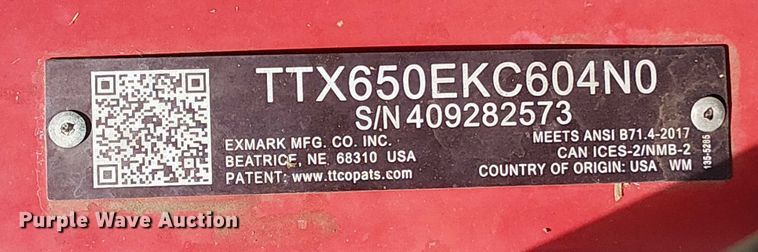 image for item EV5349 EXmark ZTR lawn mower