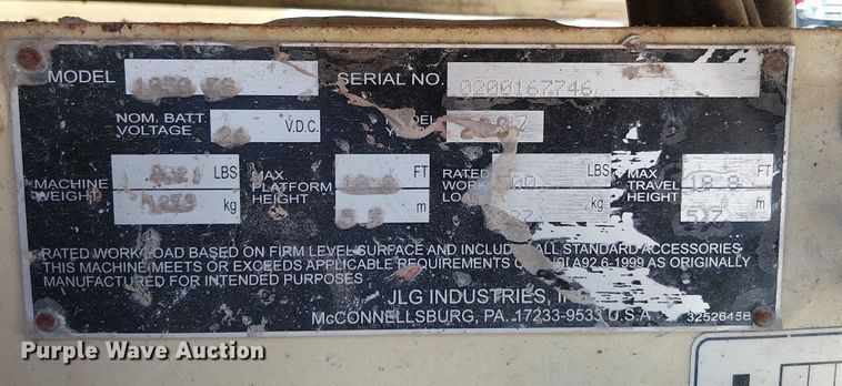 image for item EV5350 2007 JLG 1930ES scissor lift