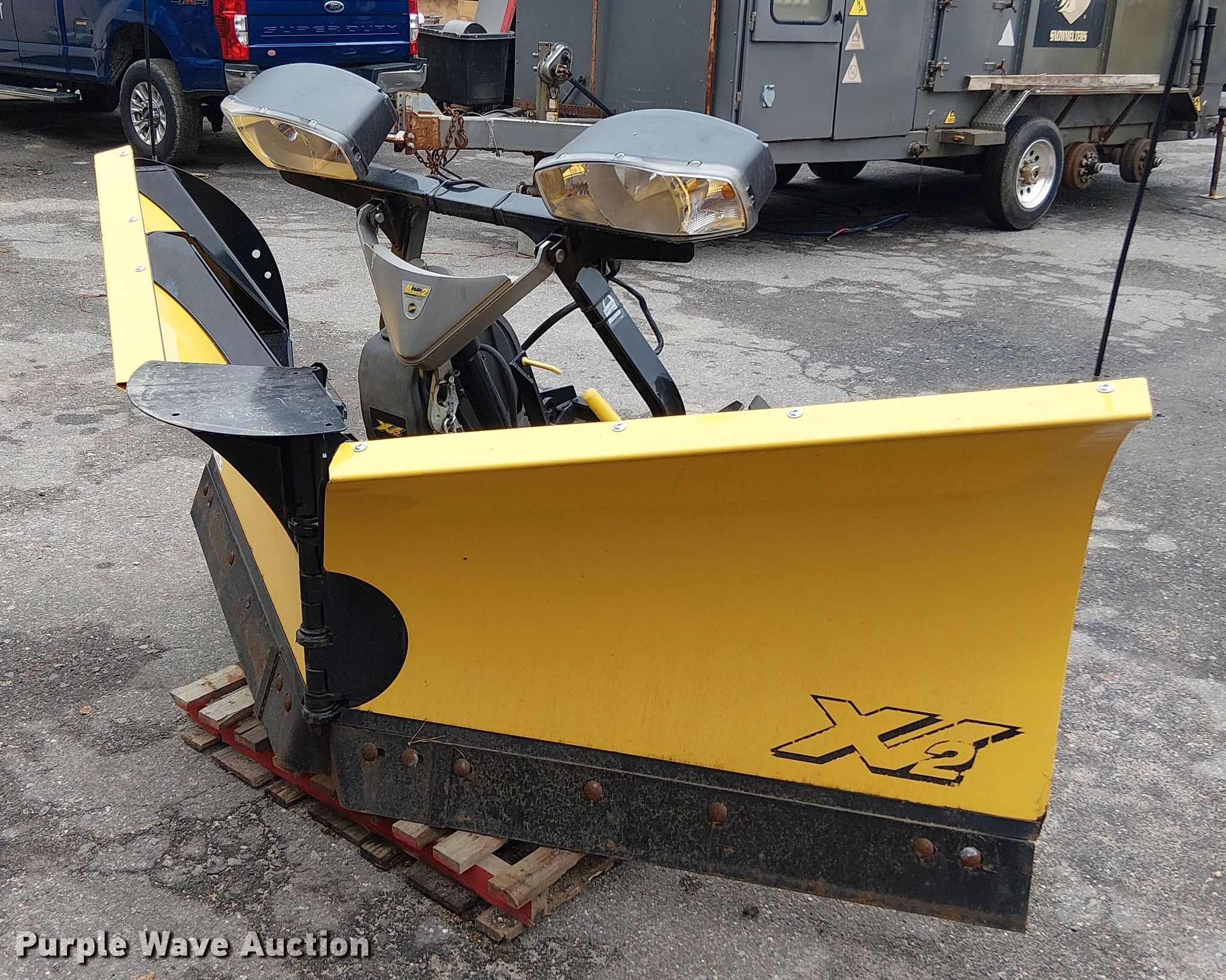 Fisher MS XV2 snow plow in Yaphank, NY | Item EV5033 sold | Purple