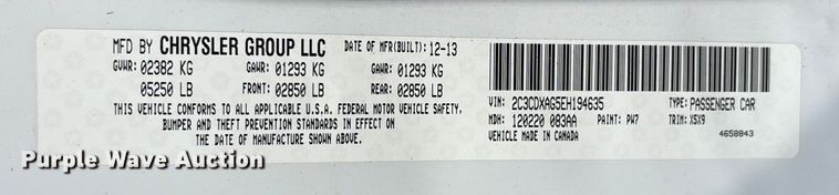 image for item DO1235 2014 Dodge Charger Police 