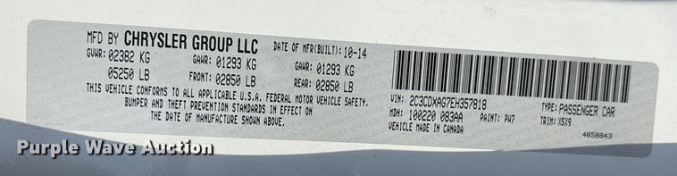 image for item DO1239 2014 Dodge Charger Police 