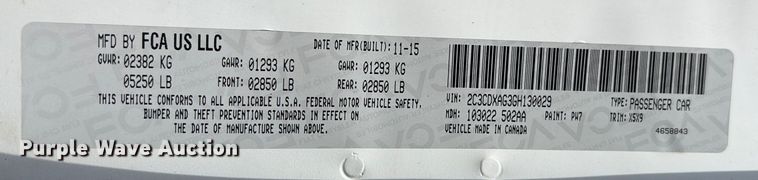 image for item DO1242 2016 Dodge Charger Police 