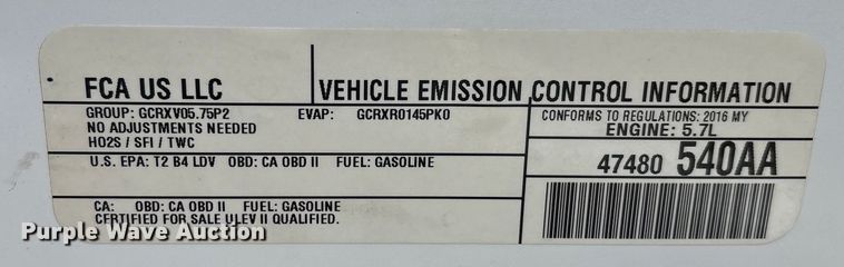 image for item DO1244 2016 Dodge Charger Police 