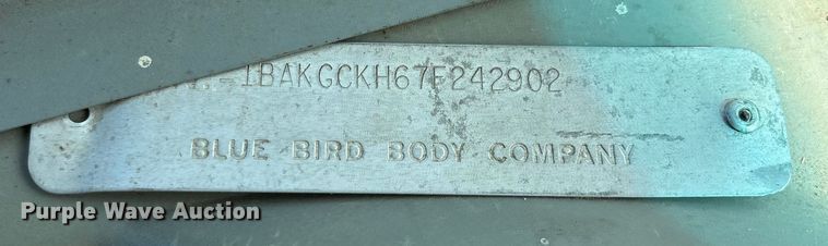 image for item DO1274 2007 Blue Bird Vision school bus