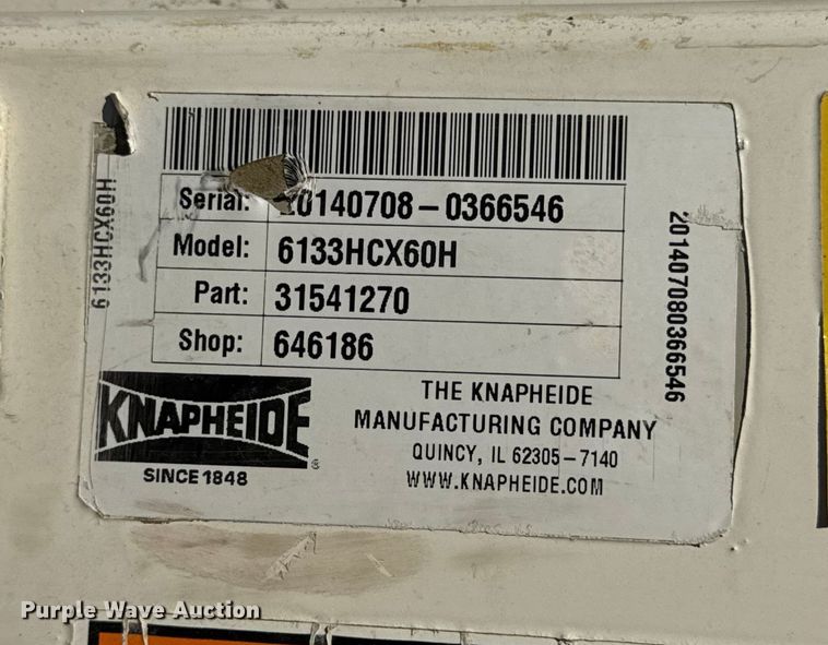 image for item DO2280 Knapheide 6133HCX60H utility truck bed