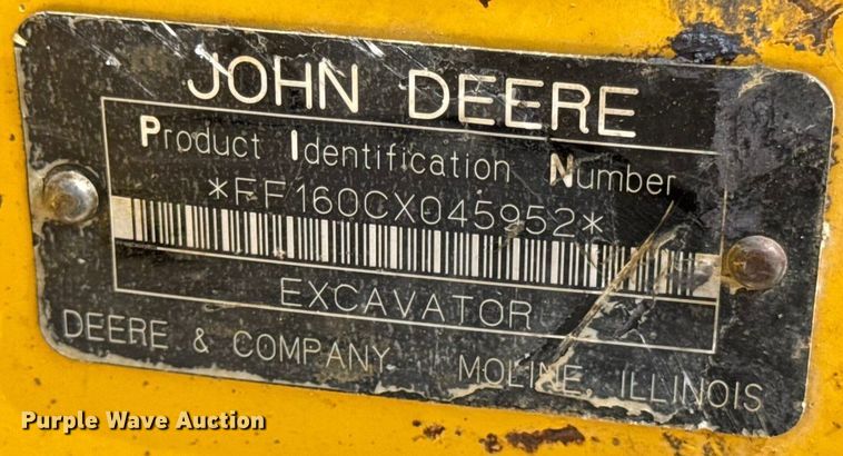 image for item DO2289 2006 John Deere 160C LC excavator