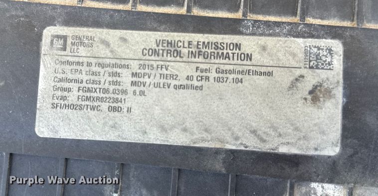 image for item DO2290 2015 Chevrolet Express 3500 van