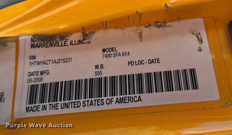 image for item DO2300 2010 International 7400 WorkStar dump truck