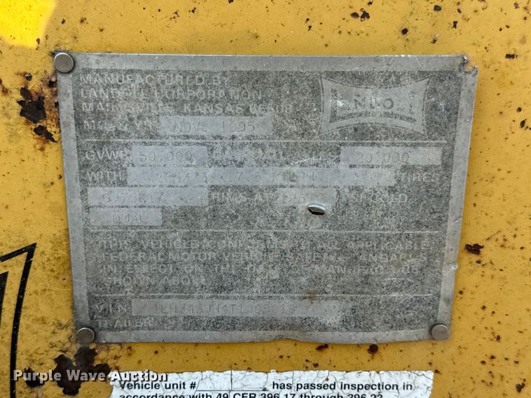 image for item DO2370 1996 Landoll tilt deck equipment trailer