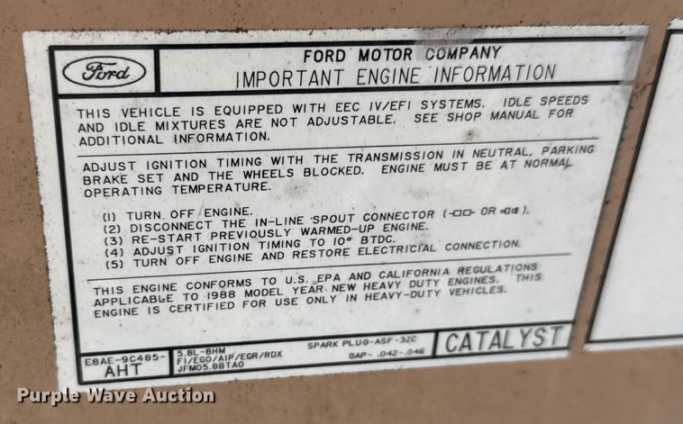 image for item DP8880 1988 Ford E250 van