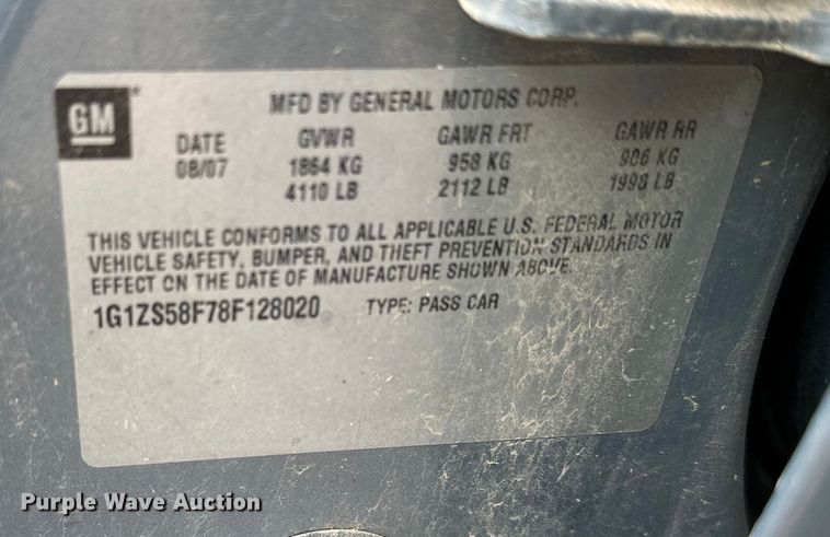 image for item DP8883 2008 Chevrolet Malibu 