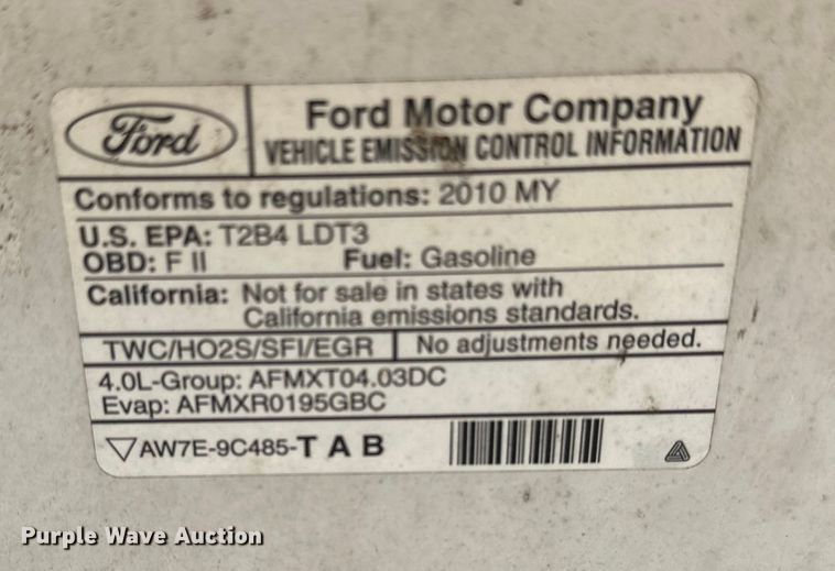 image for item DP8885 2010 Ford Explorer SUV