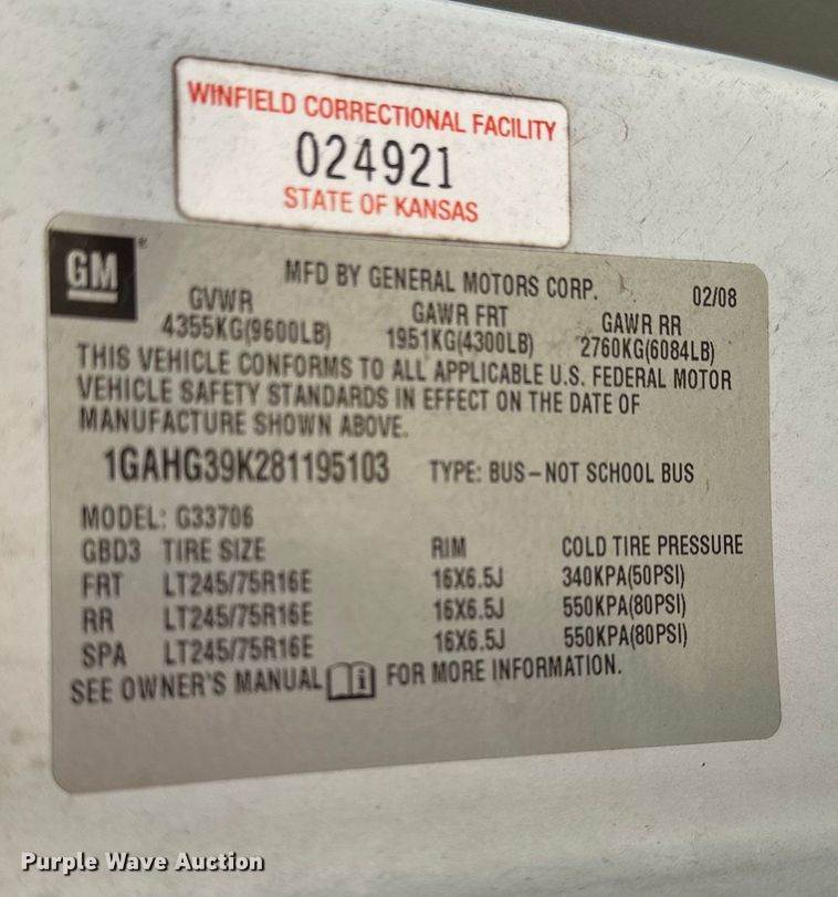 image for item DP8887 2008 Chevrolet Express 3500 van