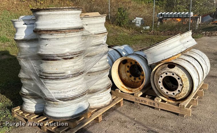 image for item DT6405 Approximately (40) 22.5 truck wheels