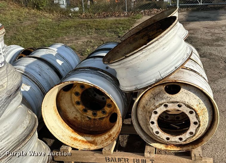 image for item DT6405 Approximately (40) 22.5 truck wheels