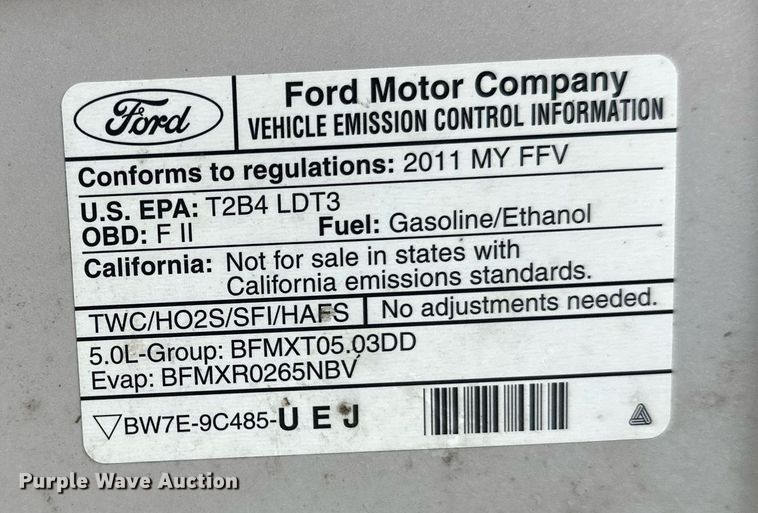 image for item DT6406 2011 Ford F150 SuperCrew pickup truck