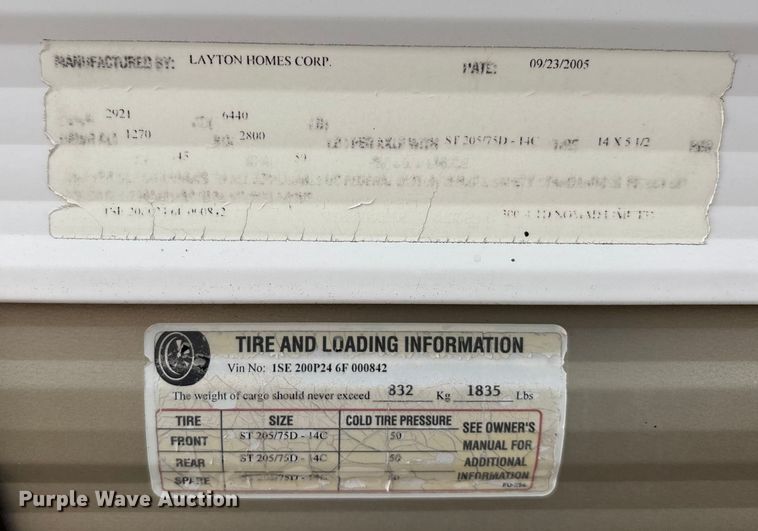 image for item DU1339 2006 Nomad Skyline camper