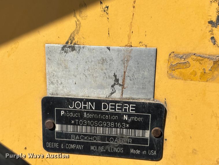 image for item DU1364 2004 John Deere 310SG backhoe