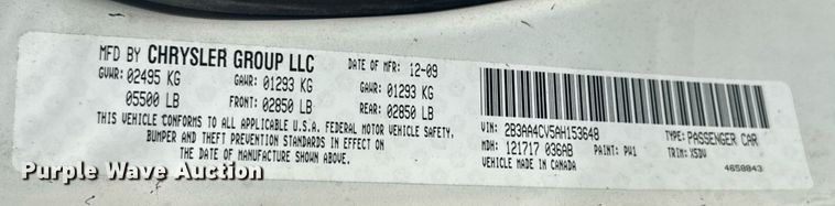 image for item DU9306 2010 Dodge Charger 