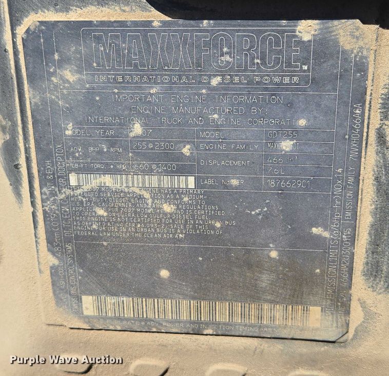 image for item DY1197 2008 International 4300 box truck