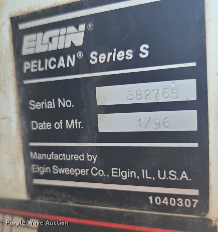 image for item DY1246 1996 Elgin Pelican Series S street sweeper truck