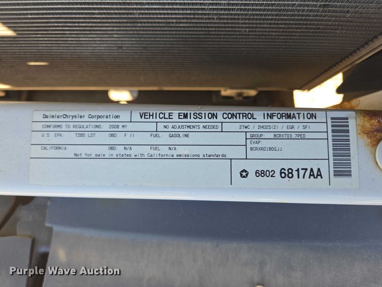 image for item DY1267 2008 Dodge Dakota Crew Cab pickup truck