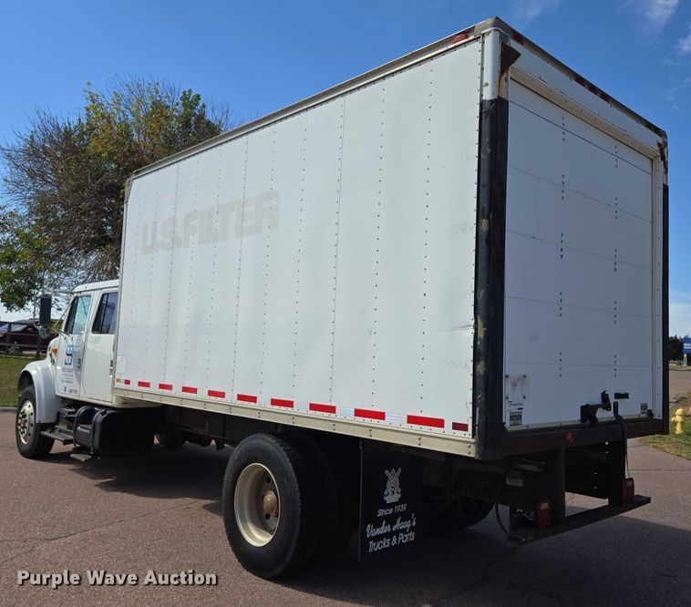 image for item DY1279 1997 International 4700 Crew Cab box truck