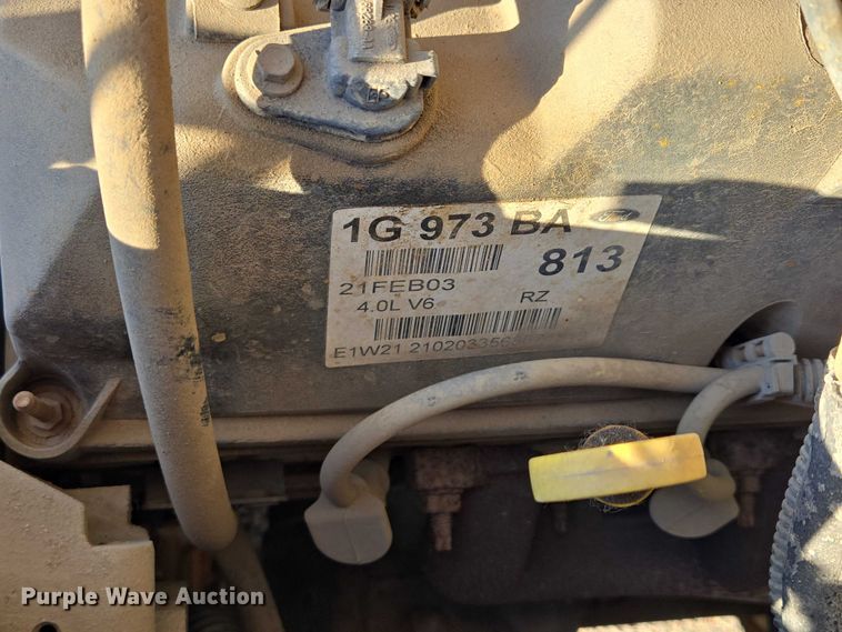 image for item DY1297 2003 Ford Ranger SuperCab pickup truck