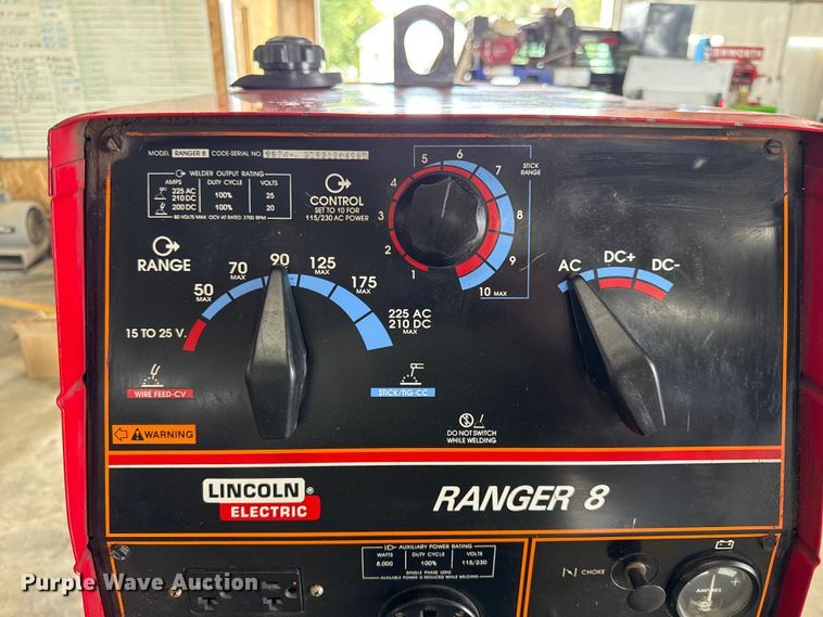 image for item DY8209 Lincoln Ranger 8 welder