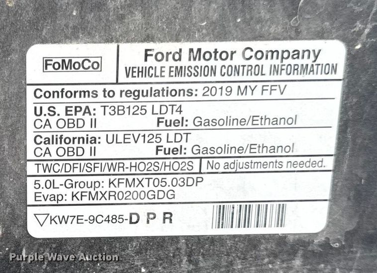 image for item DY8296 2019 Ford F150 SuperCrew pickup truck