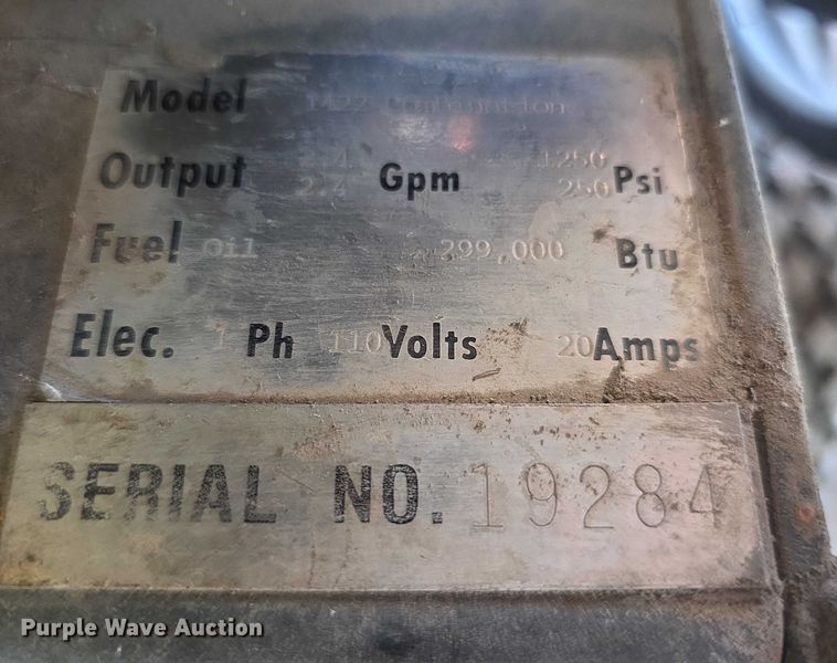 image for item DZ6357 AaLadin 1422 hot pressure washer