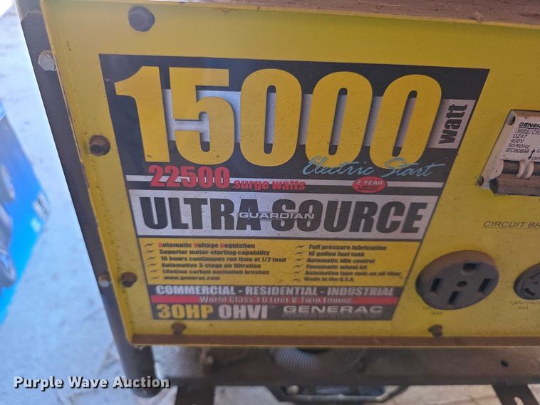 image for item DZ6361 Guardian 15000 generator