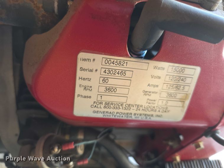 image for item DZ6361 Guardian 15000 generator