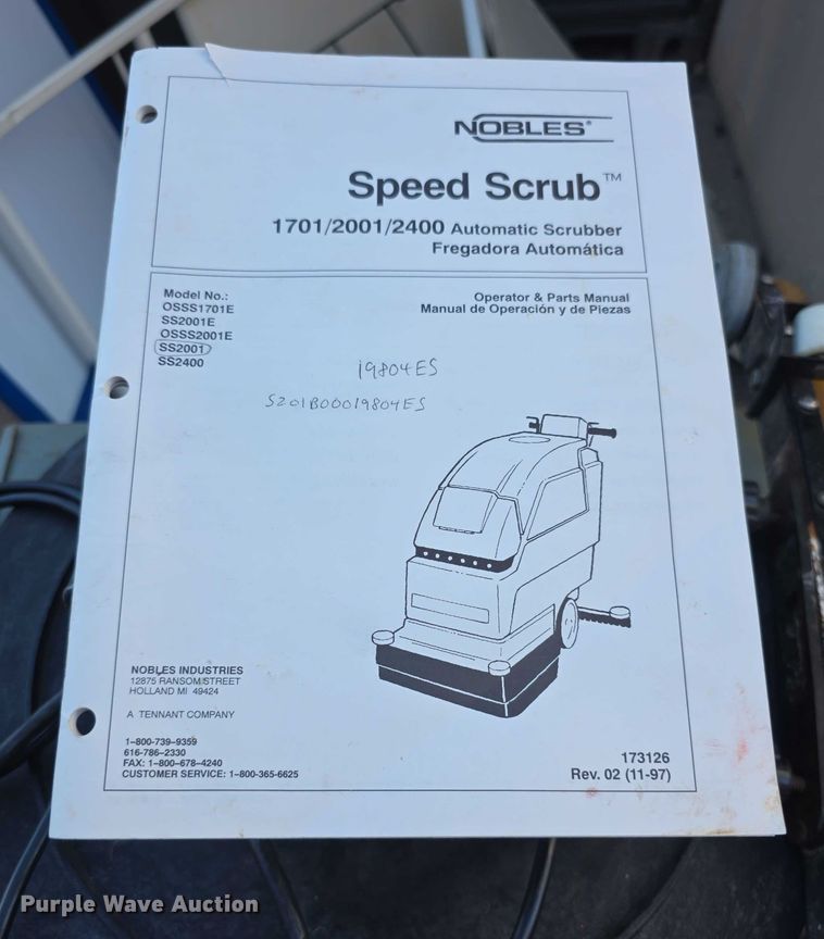 image for item DZ6371 Speed scrub 2001 push floor scrubber