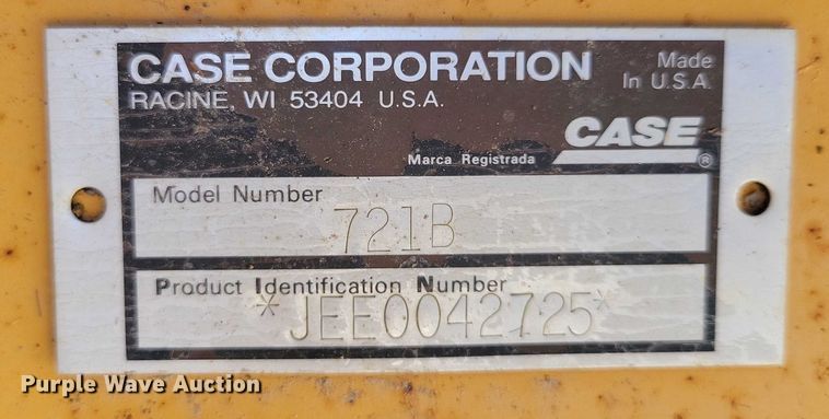 image for item DZ6654 1995 Case 721B wheel loader