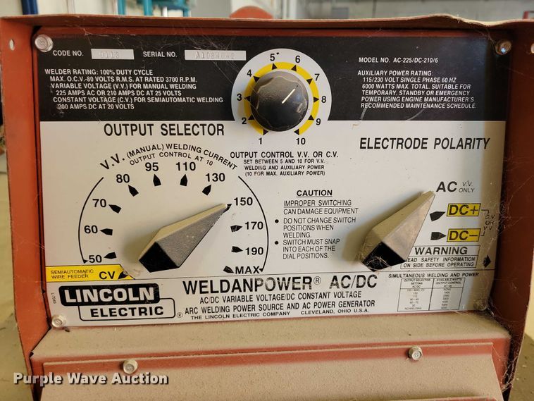 image for item DZ6678 Lincoln welder/generator