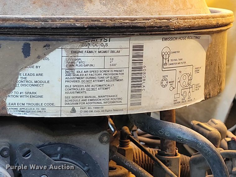 image for item DZ6735 1991 Chevrolet Kodiak C5500 dump truck