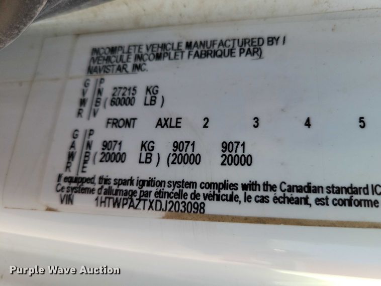 image for item DZ6737 2012 International  WorkStar 7500 dump truck